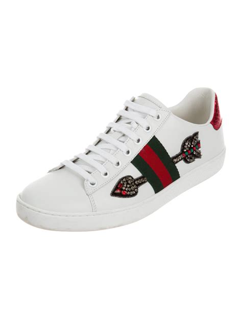 gucci sneakers with arrow|gucci all white sneakers.